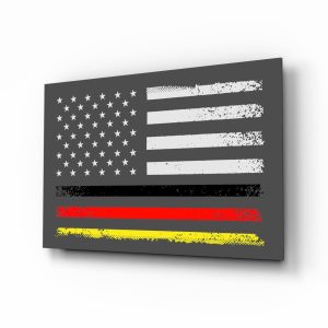 USA  Germany Flag Glass Wall Art || Designer Collection | Bed Sava