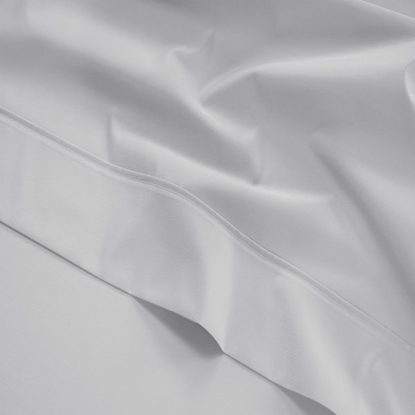 300 Thread Count Brookshire Percale Flat Sheet  Silver Dove Grey Single  Silver Dove Grey | Bed Sava