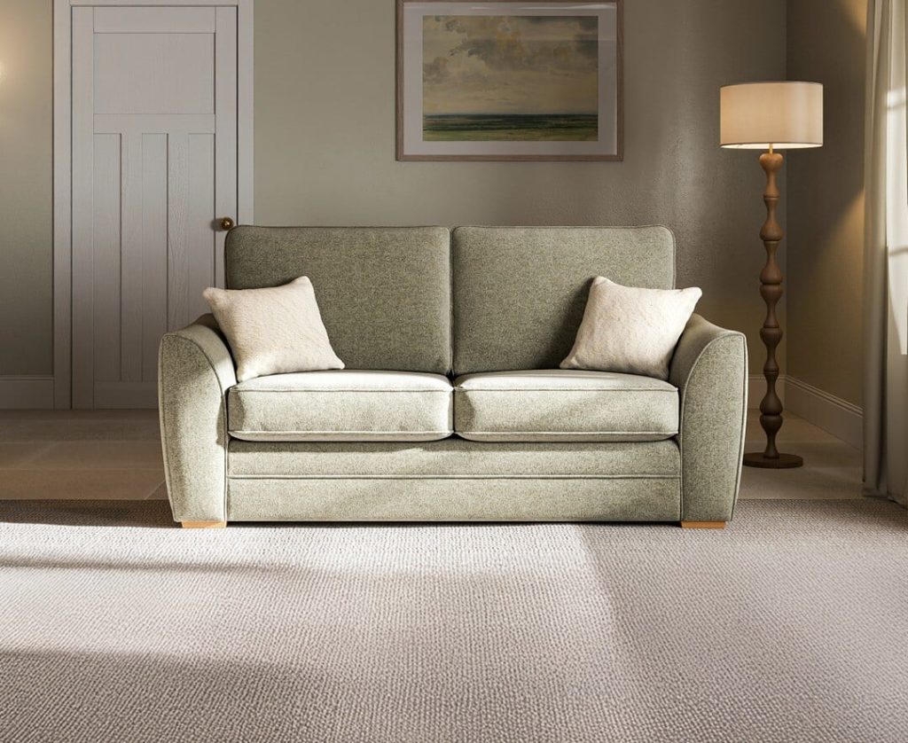 Bella Light Green Fabric 2 Seater Sofa
