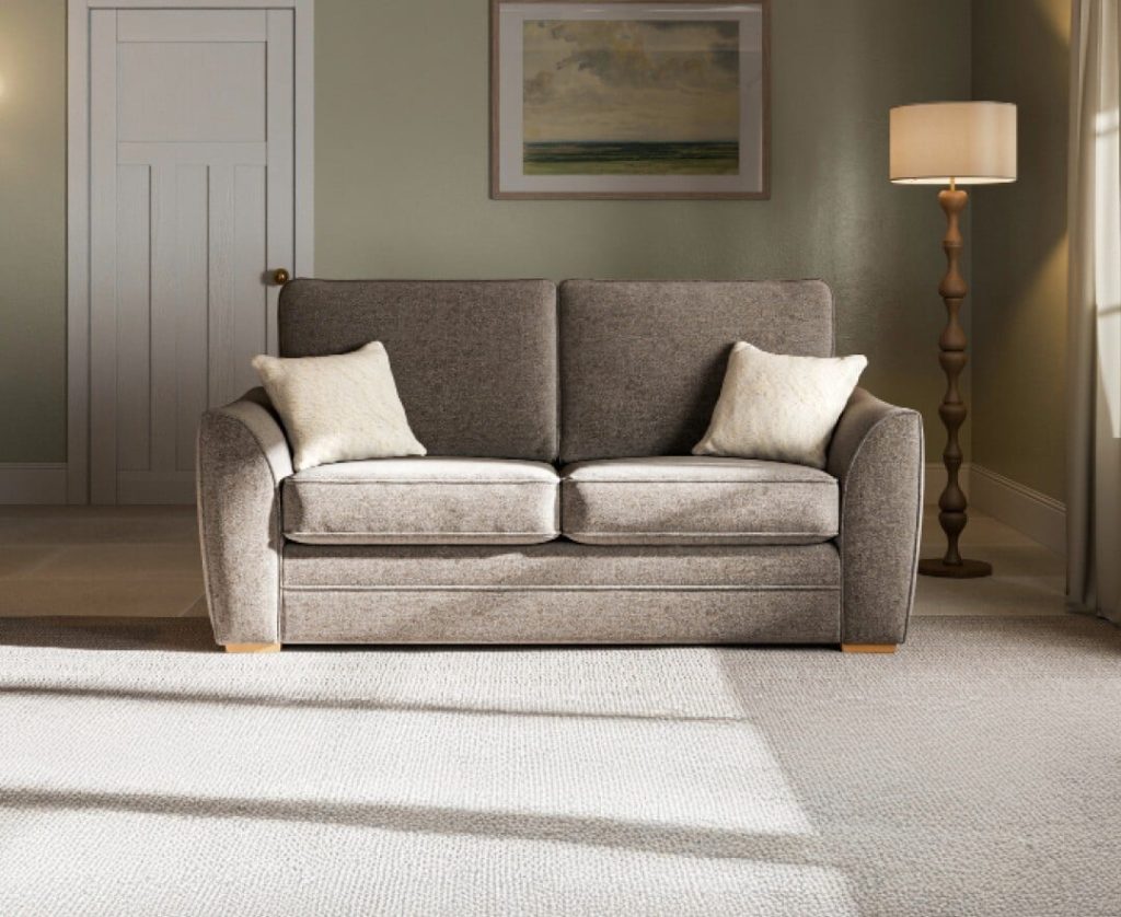 Bella Taupe Fabric 2 Seater Sofa