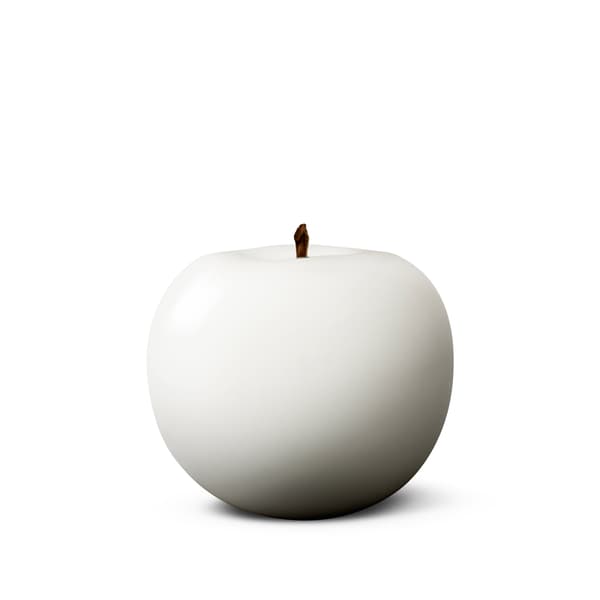 Apple  Glazed White 12Cm X 10Cm Fruit Sculpture 12cm x 10cm  Andrew Martin | Bed Sava