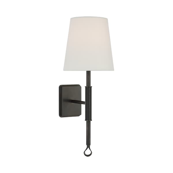 Griffin Wall Light Bronze & Leather, Light - Andrew Martin