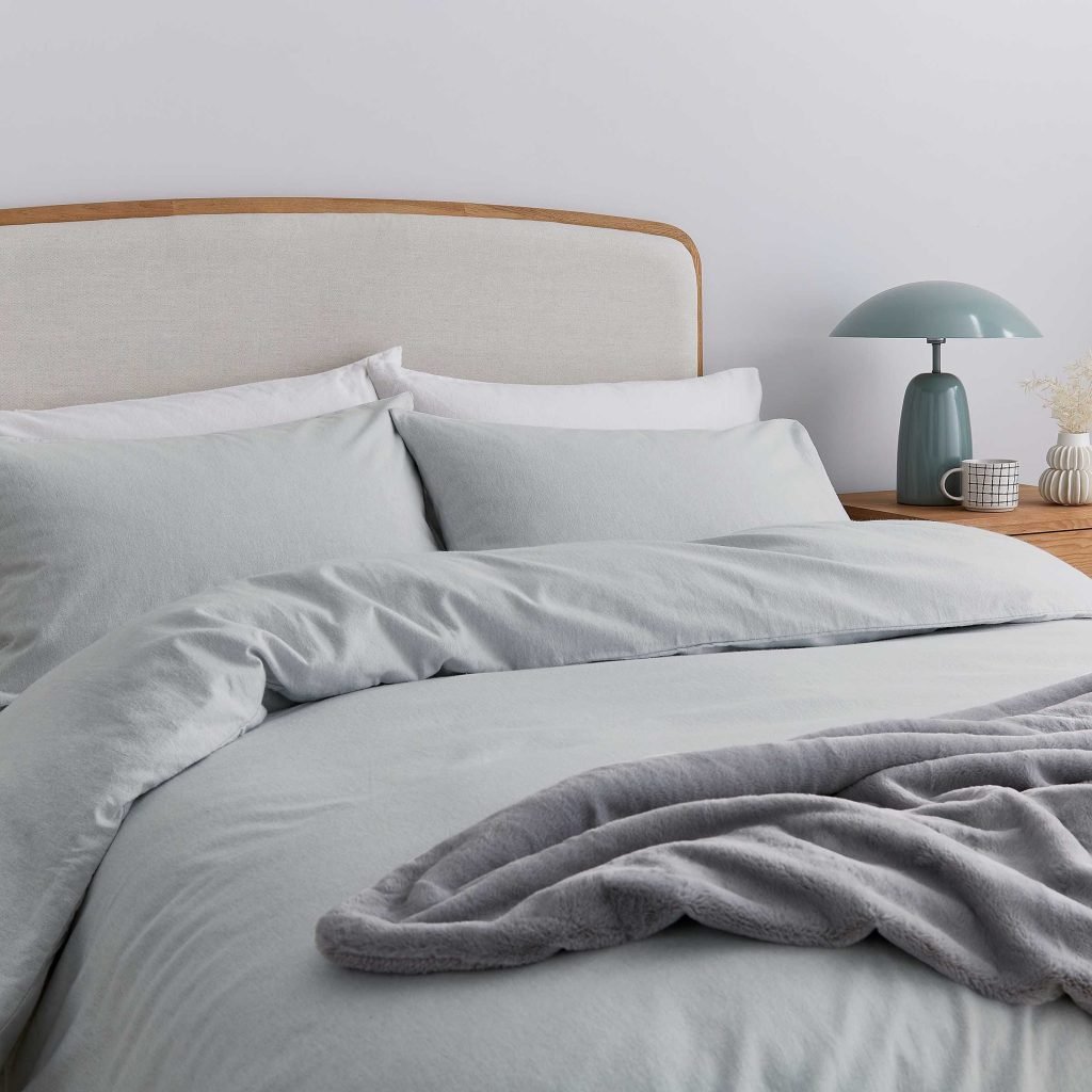 Helena Springfield Brushed Cotton Super Kingsize Duvet Cover SET, Silver