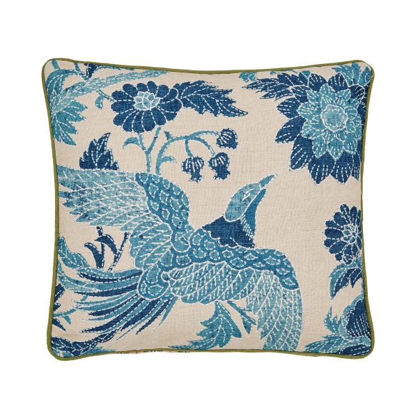 Joules Hidcote Birds Cushion 45cm x 45cm Blue | Bed Sava