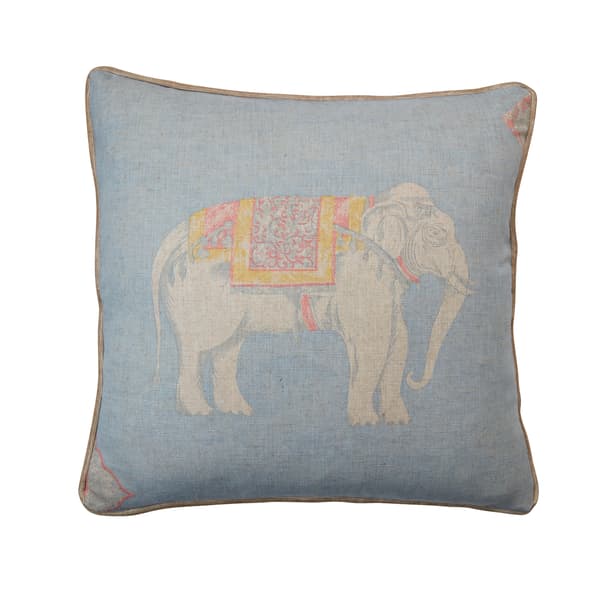 Jumbo Powder, Sustainable Feather, Cushion, 55cm x 55cm - Andrew Martin Linen Blend & Viscose Blend Animal