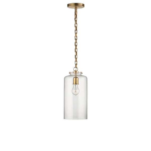Katie Pendant Brass, Pendant Light, Hand-Rubbed Antique Brass - Andrew Martin