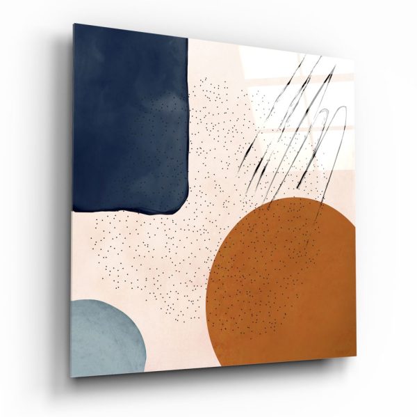 Abstract Shapes Glass Wall Art | Bed Sava