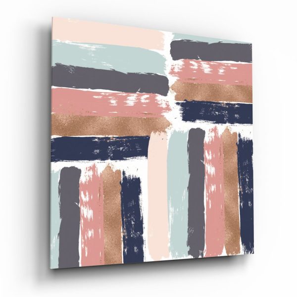 Brush Marks Glass Wall Art | Bed Sava