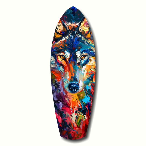 Alone Wolf V2 Glass Wall Art | Bed Sava
