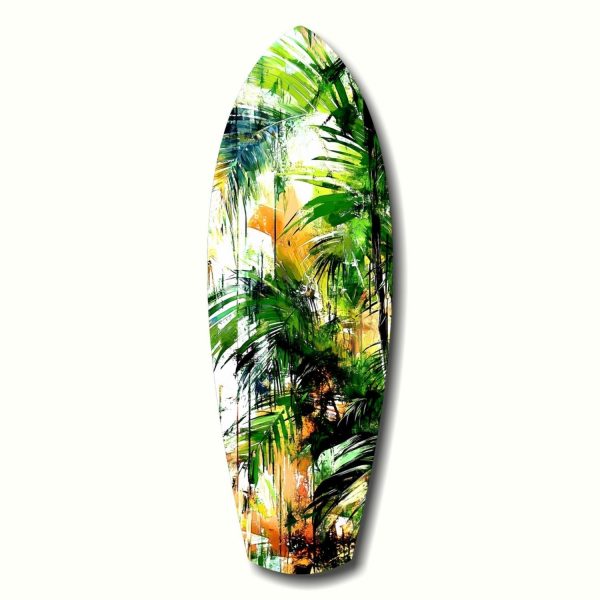 Tropical Forest Glass Wall Art | Bed Sava