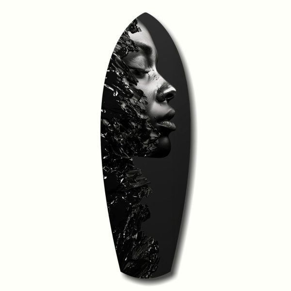 Graphite Glass Wall Art | Bed Sava