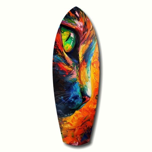 Cat Dream Glass Wall Art | Bed Sava