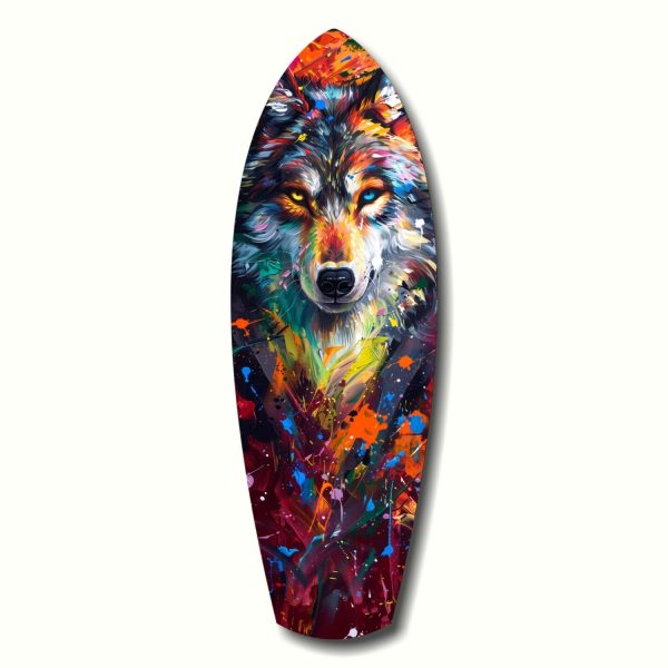 Alone Wolf V3 Glass Wall Art | Bed Sava