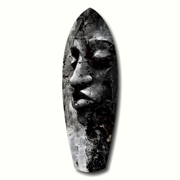 Graphite Woman Glass Wall Art | Bed Sava