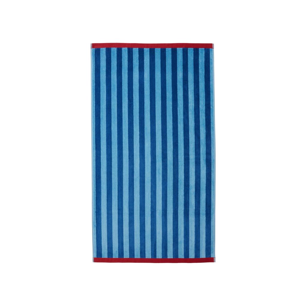 Land & Shore Shore Stripe Hand Towel, Blue/Red