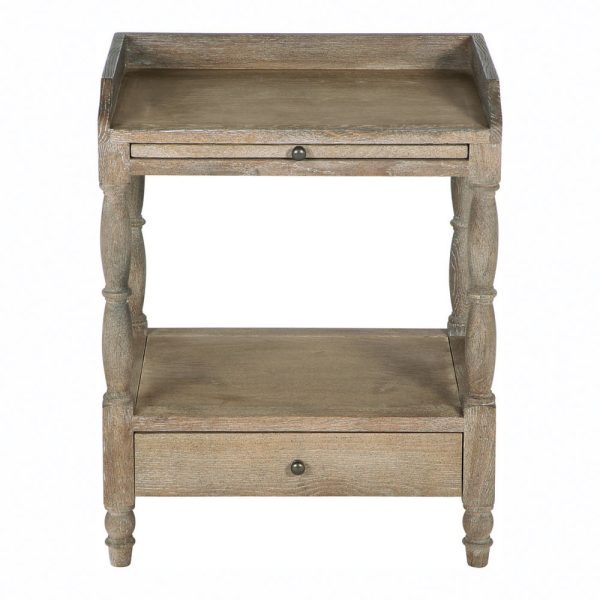 Loire Bedside Table  Weathered Oak | Bed Sava