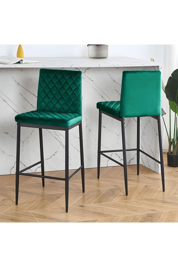 2PCS Upholstered Bar Stools