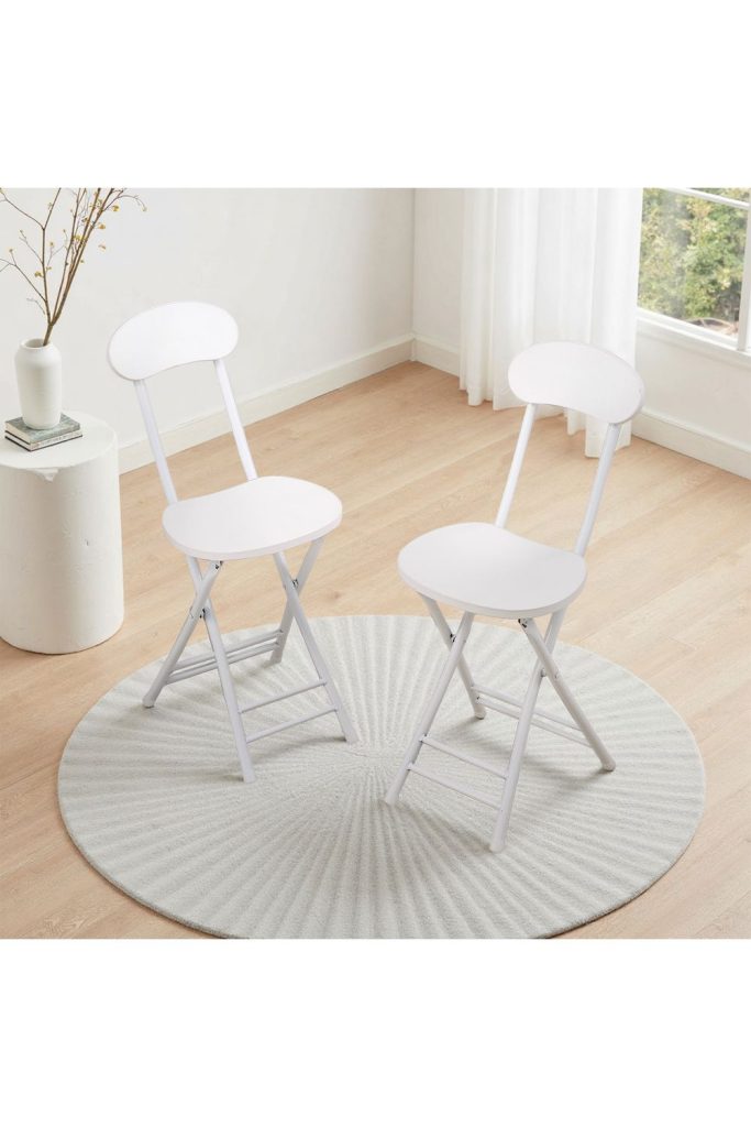 2Pcs Portable Foldable Dining Chairs
