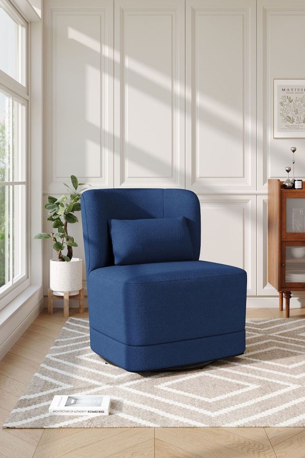 Plush Teddy Swivel Barrel Chair | Bed Sava