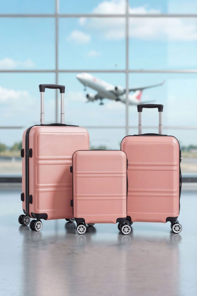 3PCS Lockable Travel Suitcase Set