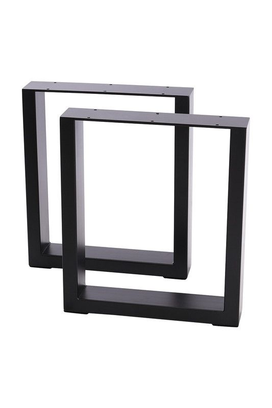 80x7x71cm Black Rectangular Metal Table Legs Heavy-Duty Support for DIY Furniture Projects