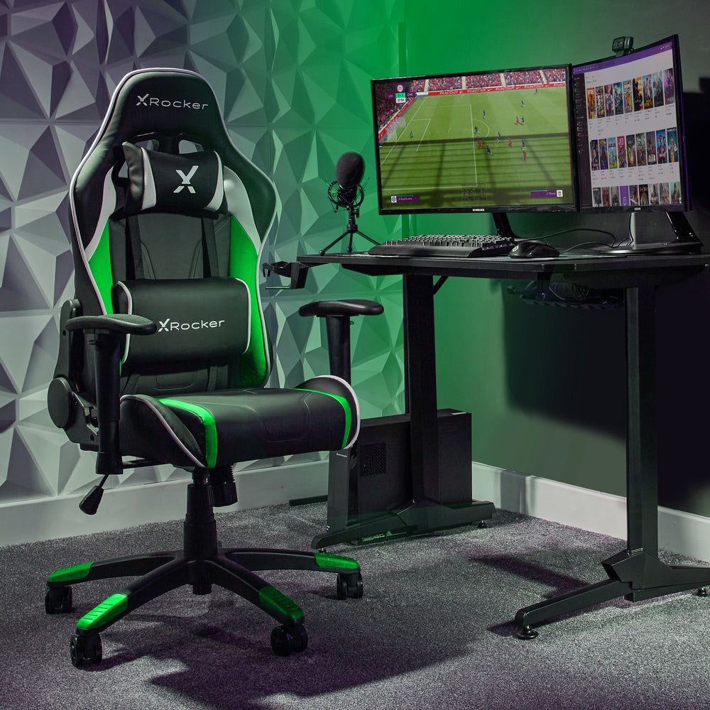 Agility Compact Ergonomic Gaming Chair, Reclining, Adjustable