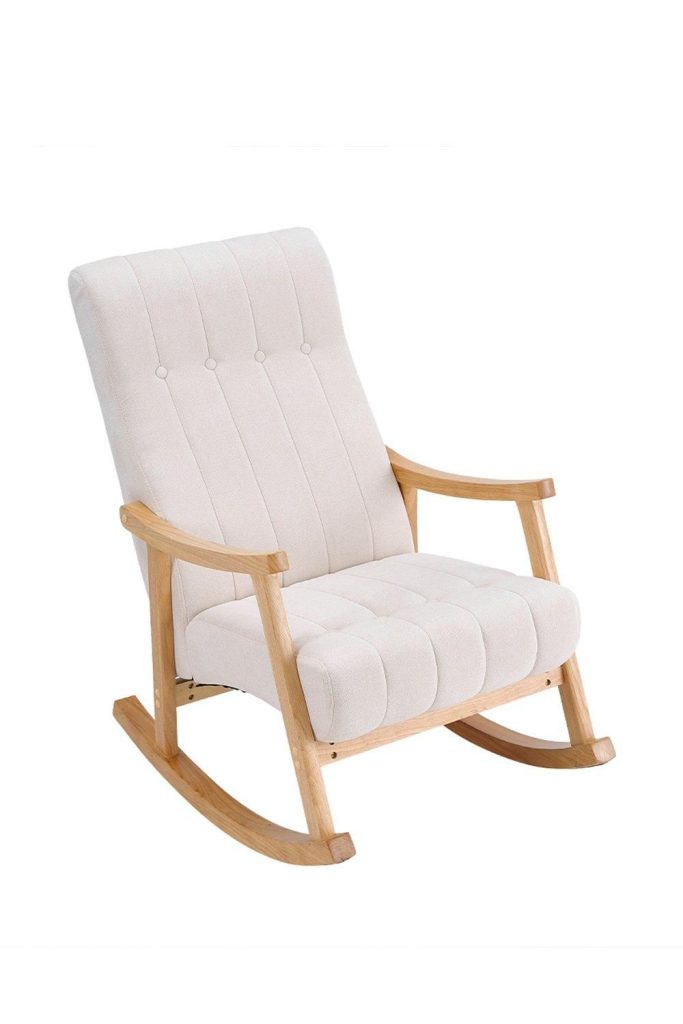 Upholstered Tufting Rocking Chair