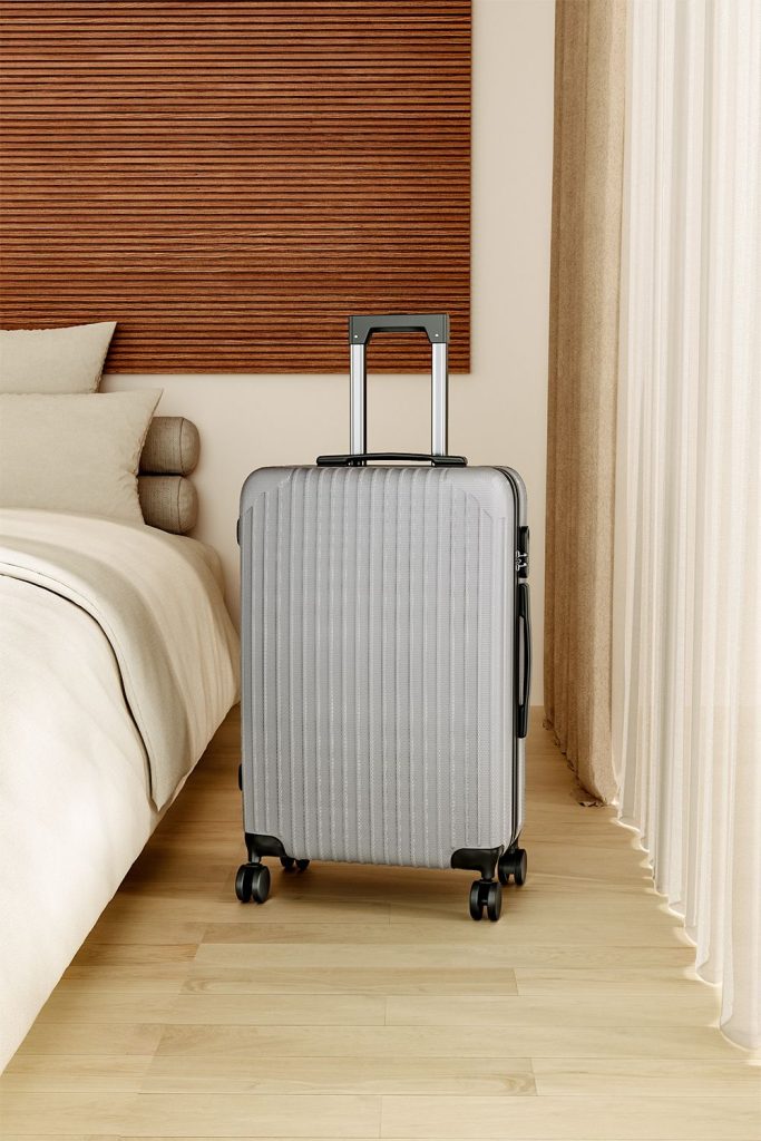 Hardshell Spinner Wheel Luggage Travel Suitcase, 20" Silver