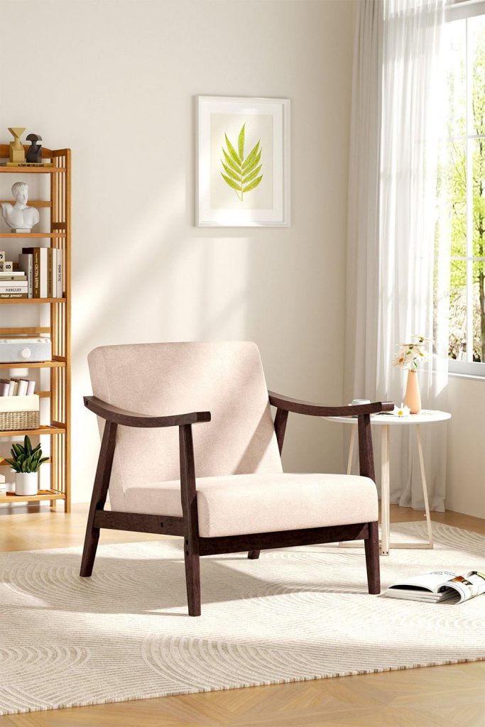 Wooden Single Armchair Sofa Accent Chair