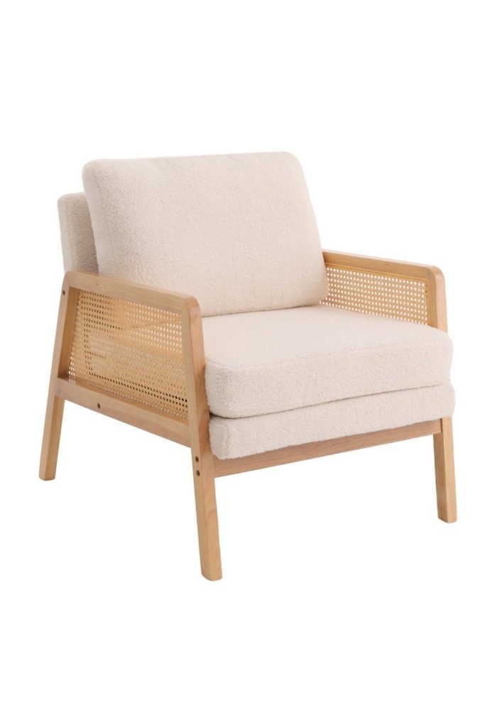 Cushioned Wood Armchair