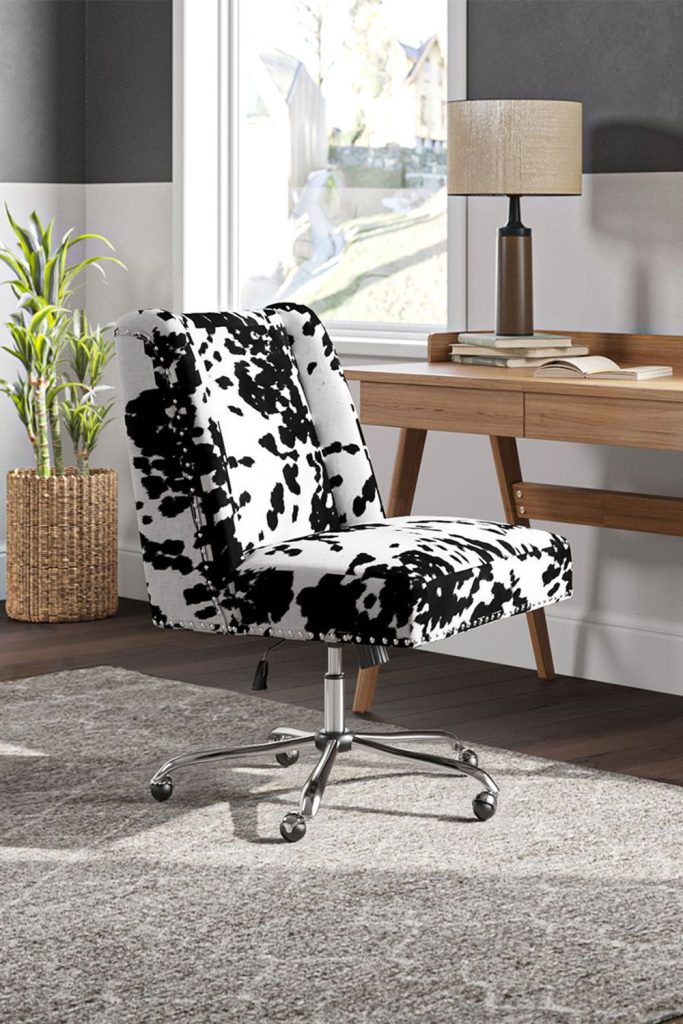Milk Cow Print Swivel Office Chair