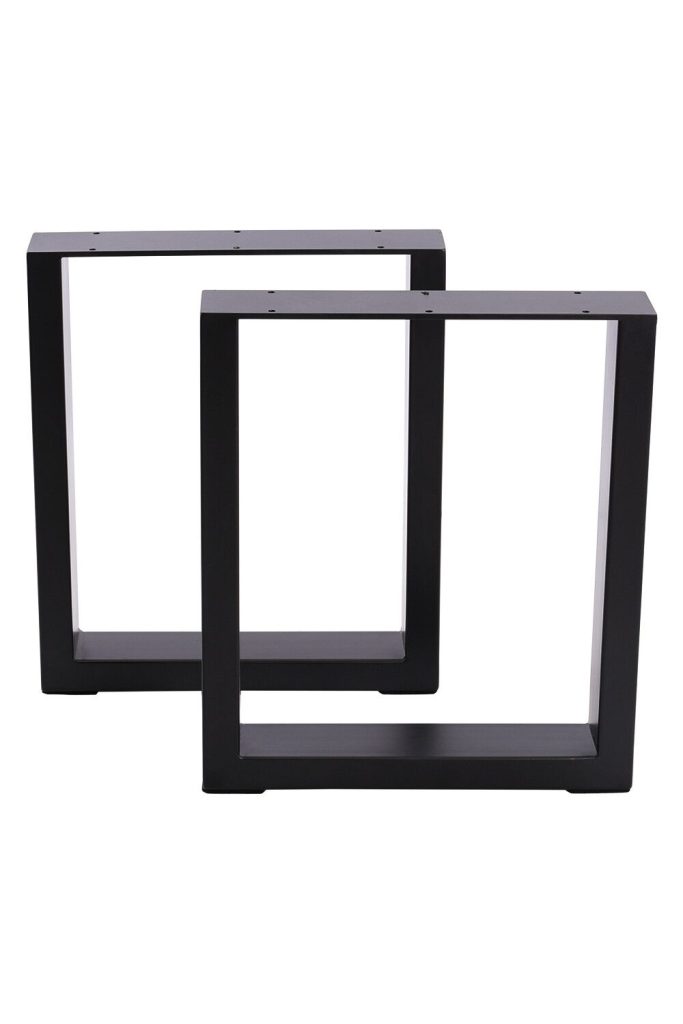 2Pcs Furniture Replacement Leg Industrial Heavy Duty Rectangular Iron Table Legs