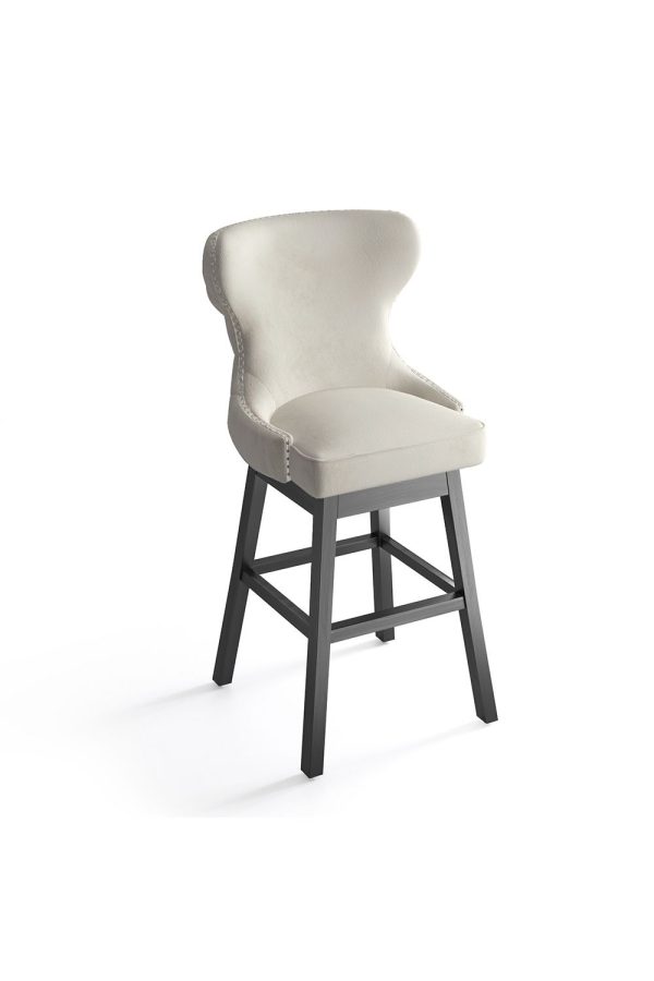 Modern Counter Height Velvet Swivel Bar Stool Set of 2 | Bed Sava