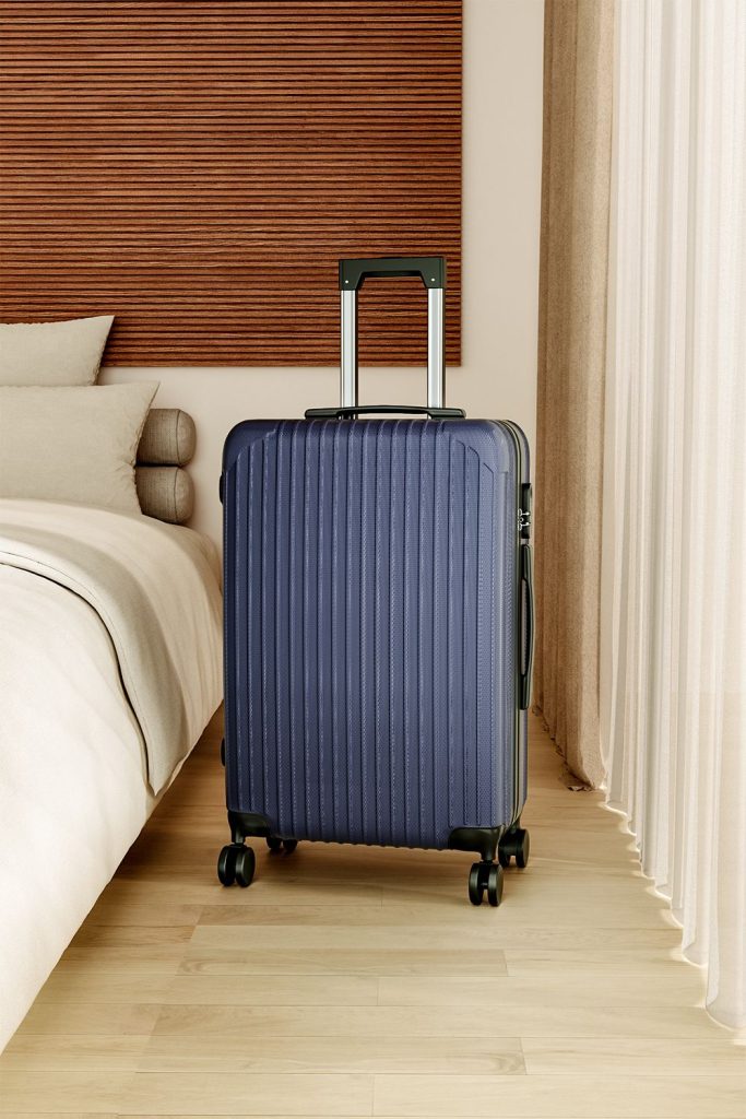 Hardshell Spinner Wheel Luggage Travel Suitcase, 24" Blue