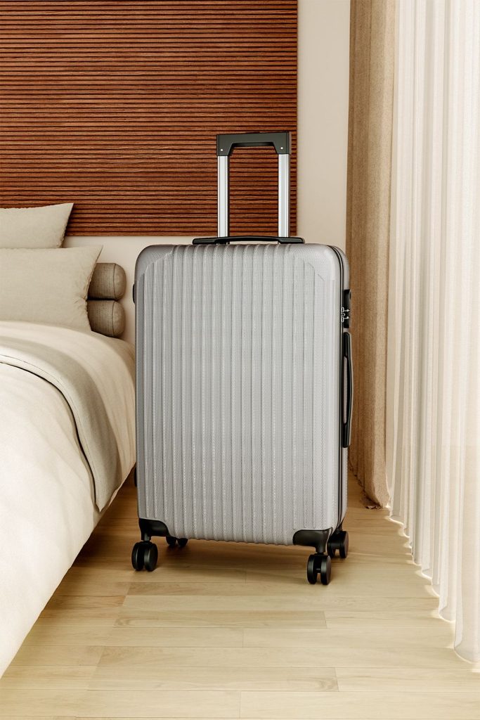 Hardshell Spinner Wheel Luggage Travel Suitcase, 28" Silver