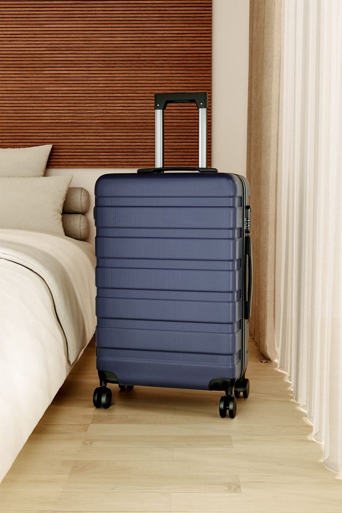 Hardshell Rolling Luggage Trolley Travel Case, 28" Blue