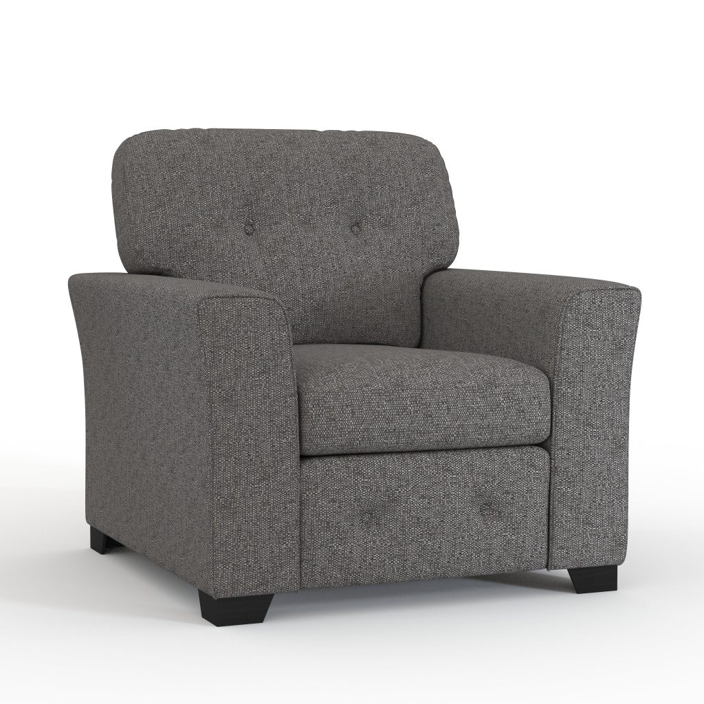 Hartley Grey or Beige Armchair Sofa Full Back Tufted Cushions
