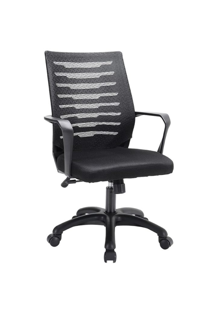 Black Ergonomic Office Chair Mesh Swivel Computer Chair for Home and Office