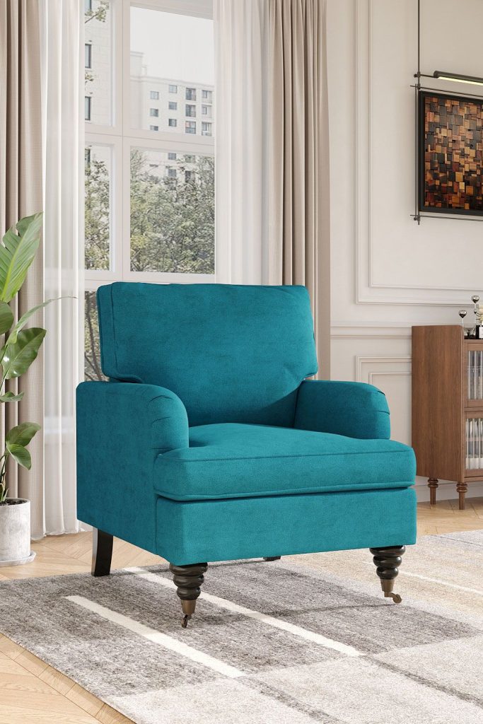 Comfy Upholstered Armchair for Living Room Bedroom