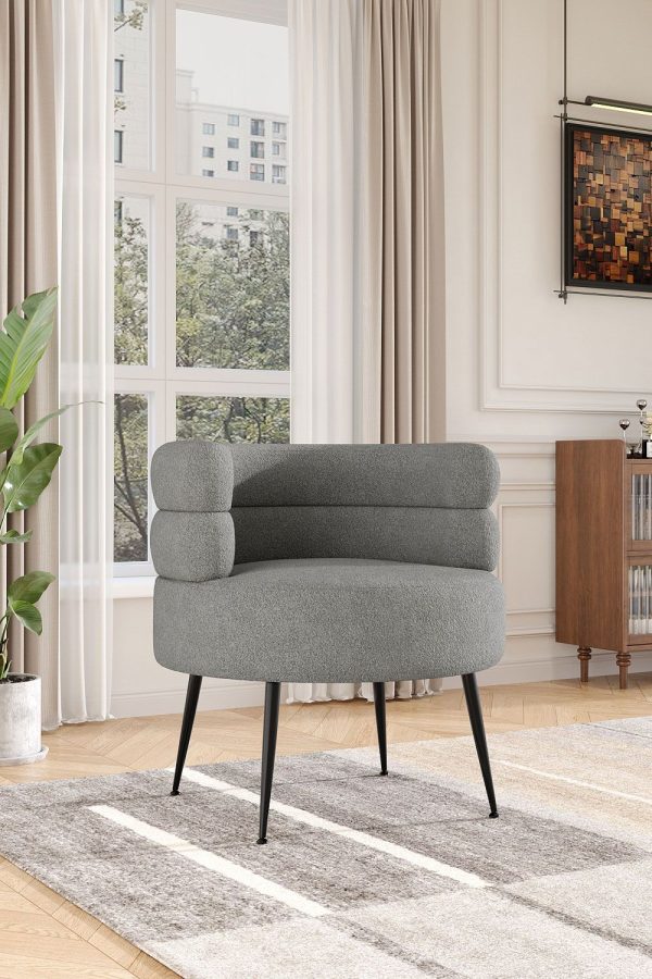 Grey Luxury Teddy Velvet Dressing Make up Chair | Bed Sava