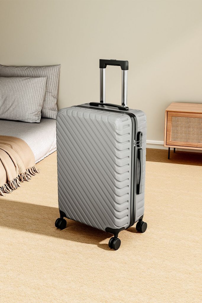 Grey Suitcase with Combination Lock 24" Grey