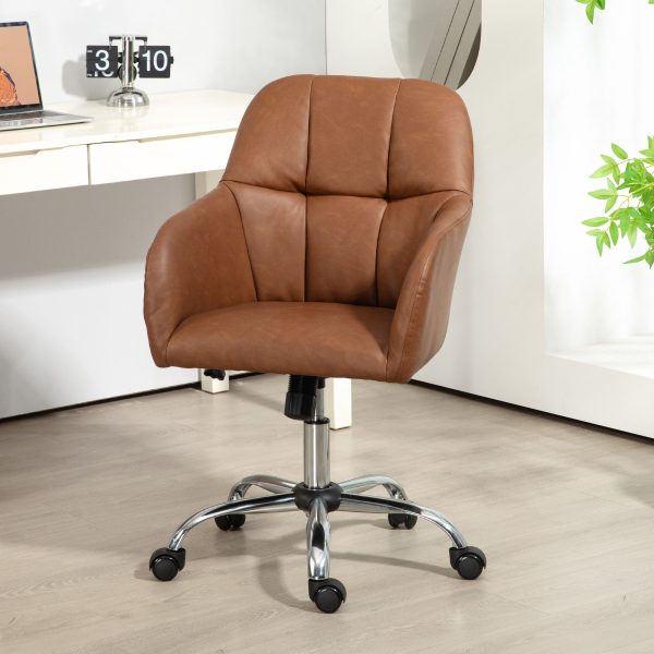 PU Leather Desk Chair for Home Study Bedroom Swivel Office Chair | Bed Sava