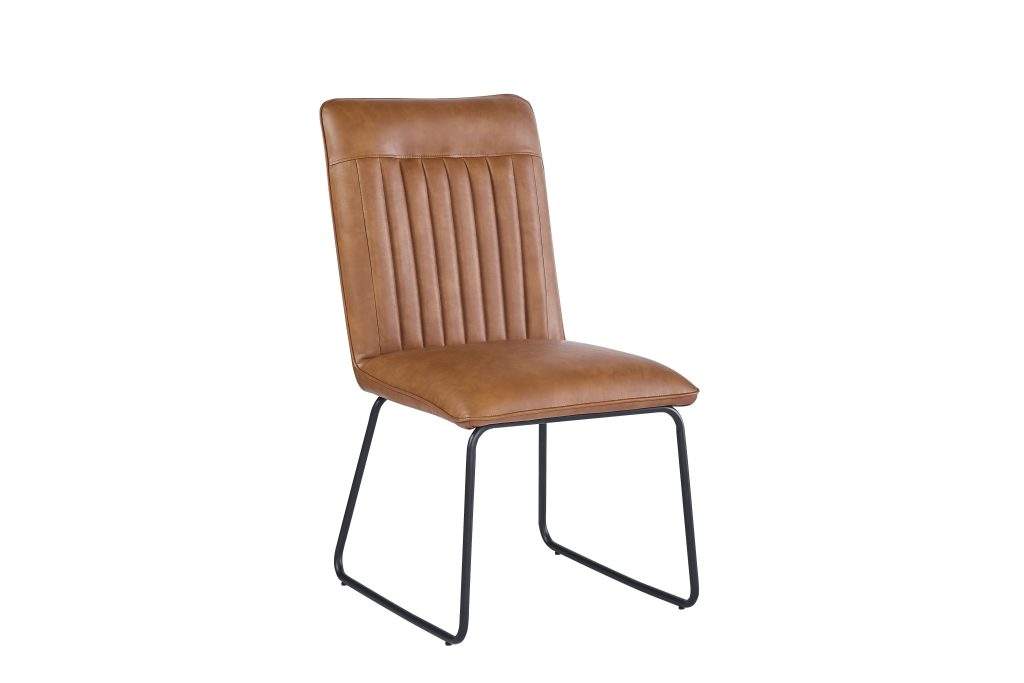 Dane PU Leather Dining Chairs - Black Legs (Pair)