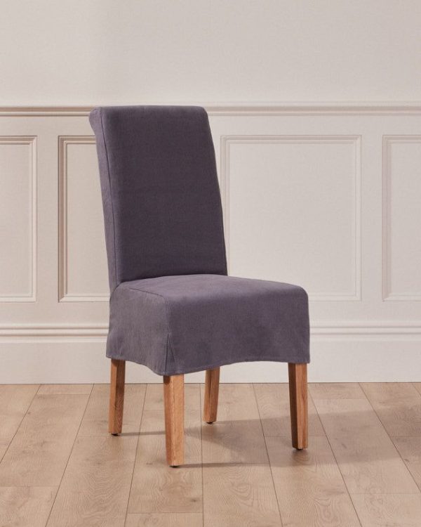 Riviera Loose Cover Kitchen Furniture Dining Room Chair  Grey | Bed Sava
