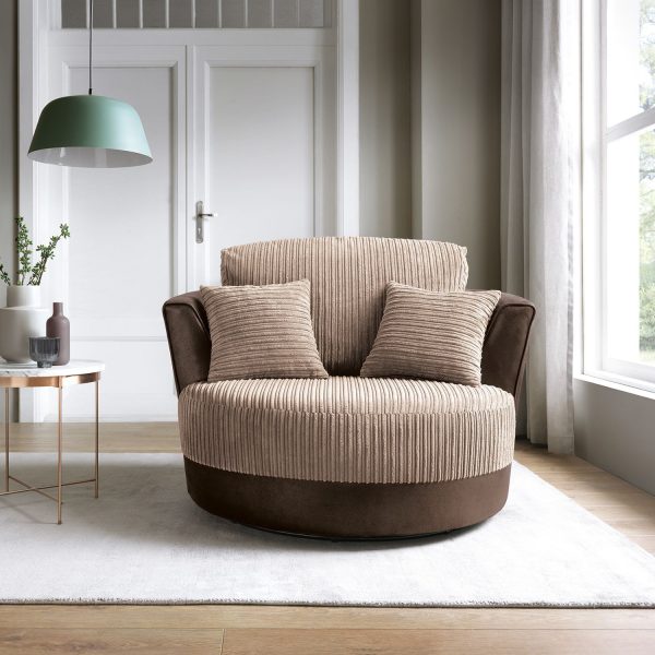 Dino Collection Swivel Chair in Brown | Bed Sava