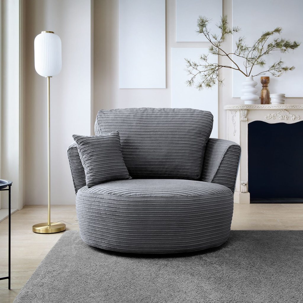 Jumbo Swivel Chair Grey