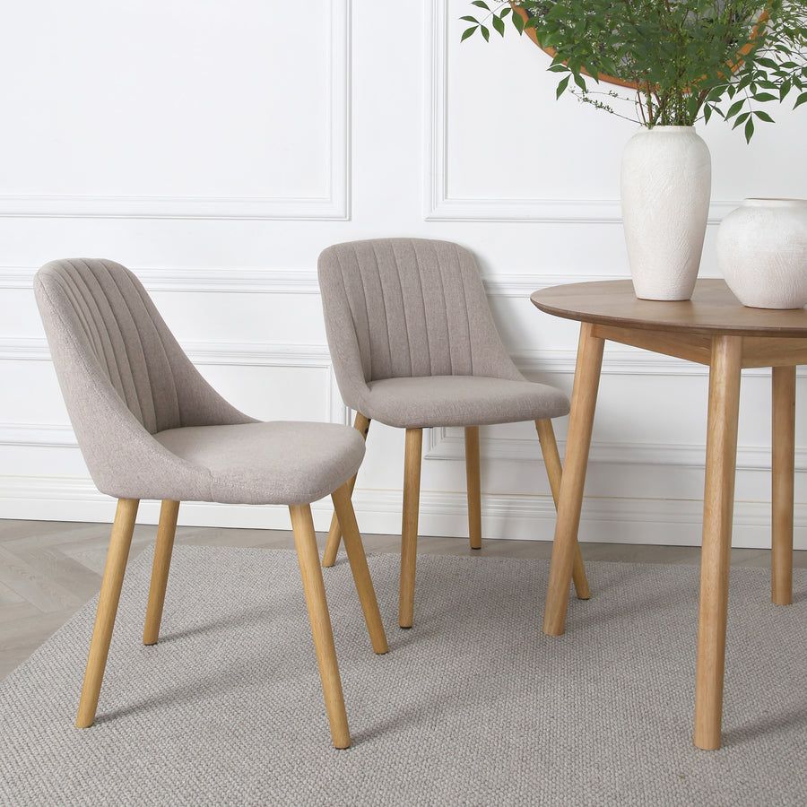 Emilia - Dining Chairs in Premium Textured Linen (Set of 2)
