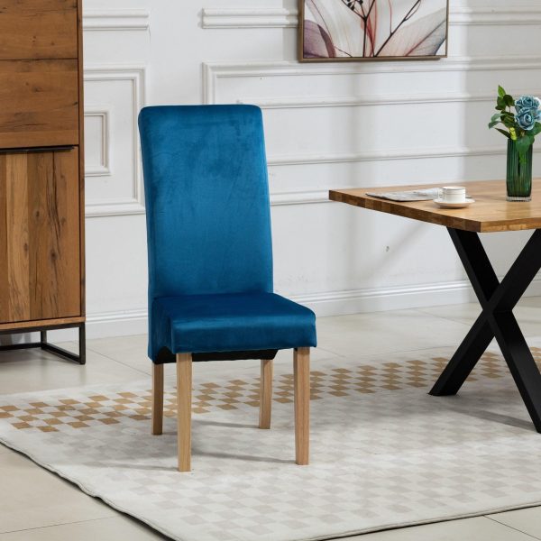 Rimini Velvet Fabric Dining Chairs  Set of 2 | Bed Sava