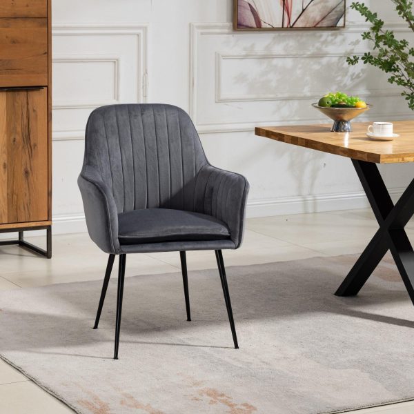 Carrara Velvet Dining Chairs  Set of 2 | Bed Sava