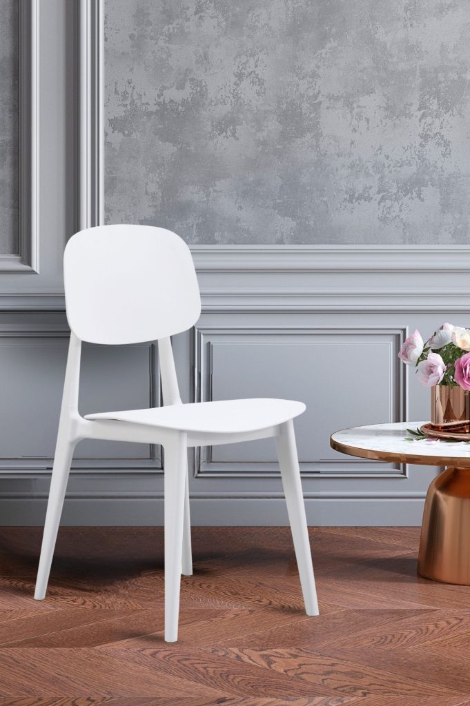 Oslo Dark Grey Plastic Dining Chair
